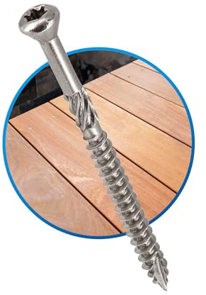 Diamwood - Seau de 500 vis terrasse INOX A2, tête réduite crantée, TX25, D. 5 x 70 mm + embout offert - 98000507505 - Diamwood