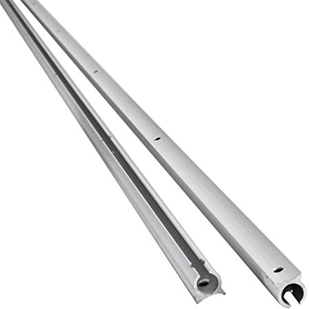 2X Alu Kederschiene - 1,2 Meter - Kederleiste - Aluminium Leiste für Wohnwagen Wohnmobil Reisemobil - Zelt Vorzelt Sonnensegel Schürzenleiste - Vorzeltschiene - Durchmesser 8mm - Silber - 2,4 Meter