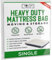 Single Size Mattress Bag for Moving and Storage - 5 Mil Mattress Cover for Moving and Storage - Mattress Protector Storage Bags - Heavy Duty, Reusable, Tearproof
