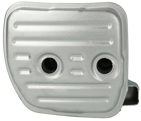vhbw Auspuff-Schalldämpfer kompatibel mit Stihl MS 231, MS 251, MS 231C, MS 251C Motorsäge - 11 x 8,4 x 6,5 cm, Silber
