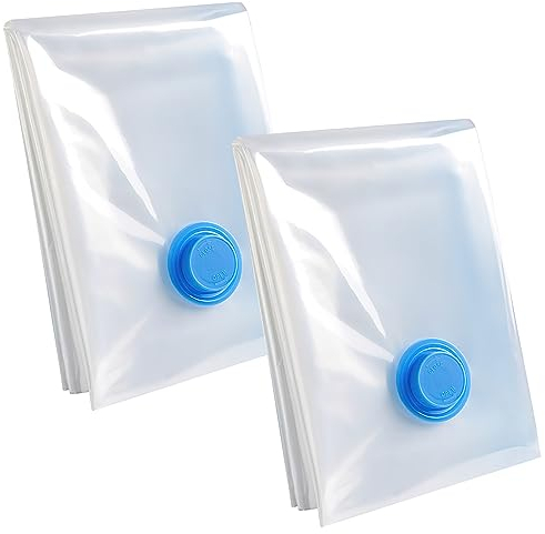 TNSLAND 2 Pz Sacchetti Sottovuoto Salvaspazio Extra Large(130x100cm),Sacchetti Sottovuoto Vestiti Piumoni,Sacchetti Buste Sottovuoto Salvaspazio per Piumoni Coperte Lenzuola Cuscini