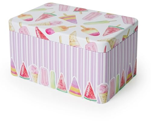 DreamsEden Small Storage Tin Box - Cute Mini Metal Box Small Treasure Tea Container Decorative Keepsake Case with Lid for Kids Girls Boys Gifts Home Decorations