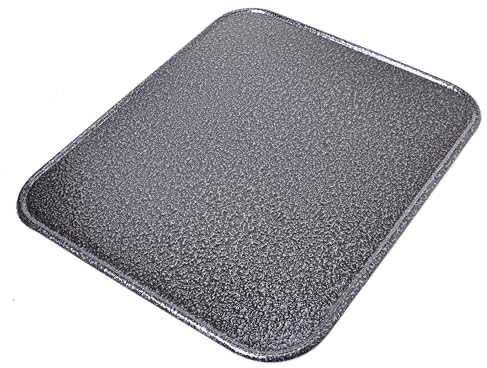 Aqbau® Piastra per stufa, protezione del pavimento per camino, piastra per camino, pavimento del camino, stufa, stufa, robusta piastra inferiore, rivestimento a polvere in acciaio (argento antico, 41
