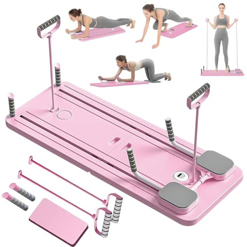 Pilates Reformer, Pilates Pliable, La Roue Abdominale Push-Up Rebondit Automatiquement Minuterie,Planche Abdominale Pilates Multifonction pour La Maison Et La Salle De Sport