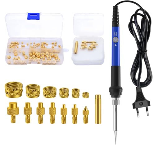 Kit de fer à souder, jeu d'inserts filetés, pointes de fer à souder à température réglable pour inserts filetés, écrous de fusion M2 M3 M4 M5 M6 M8, accessoires d'imprimante 3D compatibles