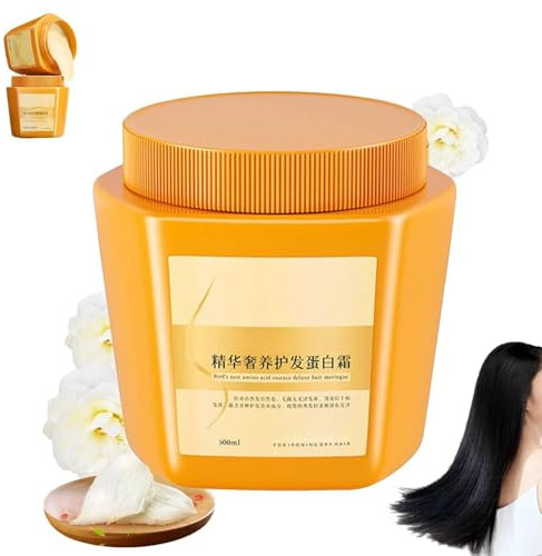 Crème capillaire nourrissante de luxe à base d'acides aminés, crème capillaire au nid d'oiseau, masque capillaire hydratant en profondeur, parfum longue durée pour cheveux abîmés (1pcs)