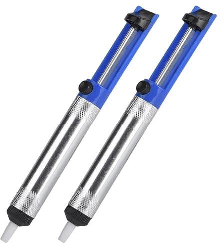 Jetstream 2 Piezas Desoldador de Estaño Manual, Bomba Desoldadora, Bomba de Succión Estaño, para Aspirar Estaño Líquido para Soldadura, para Uso en Laboratorios, Escuelas, Hogares, Industria