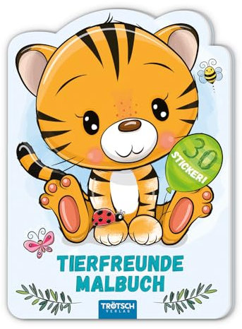 Trötsch Malbuch Tierfreunde-Malbuch: Malbuch Beschäftigungsbuch Ausmalbuch Stickerbuch (Ab 3 Jahren)