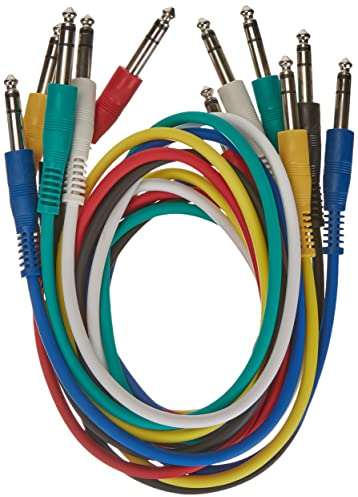 ah Cables K3 BVV 0090 SET - Set di cavi patch, da jack stereo da 6,3 mm a jack stereo da 6,3 mm, lunghezza 90 cm