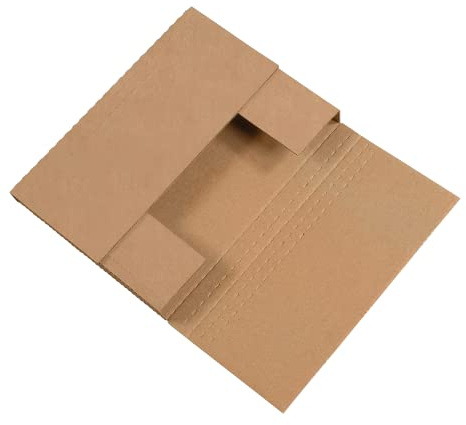 Tape Logic Literature Mailer, 12 1/8 x 9 1/8 x 2, Kraft (Pack of 50) Easy-fold mailer document, catalog, brochures, books.