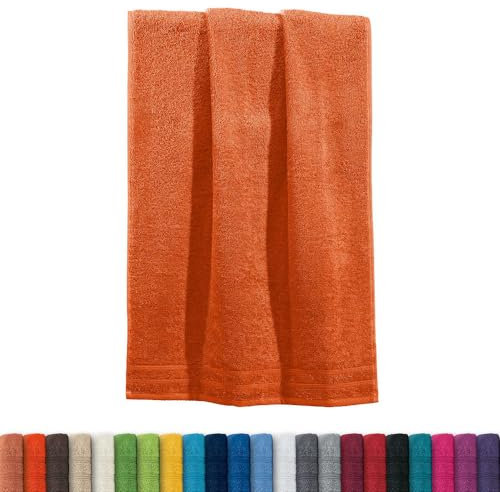Erwin Müller Duschtuch Heidelberg 100% Baumwolle orange Größe 70x140 cm - saugstark, gut trocknend, kompakt, leichte Qualität - ideal für Sport, Strand, Reisen (weitere Farben)