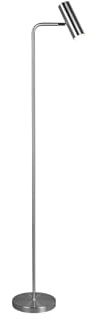 meineWunschleuchte Golvlampa i matt silver metall med vridbar spotlight, höjd 151 cm