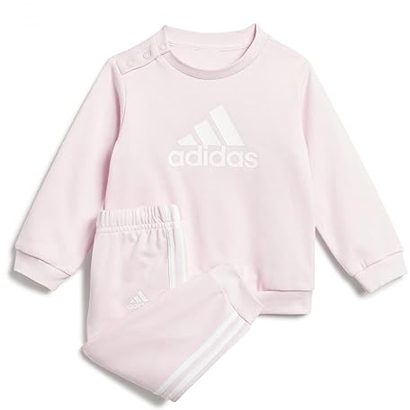 adidas Badge of Sport French Terry Jogger, Survêtement Unisexe pour bébé, Rose Clair/Blanc, 3-4 Ans