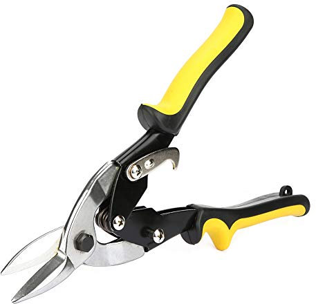 Tijeras para Hojalatero de Aviación, Tijeras para Cortar Metal de Corte Recto, Adecuadas para Cortes Rectos, Izquierdo y Derecho, para Aluminio, Chapa Metálica y Cuero con