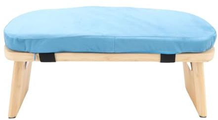 Naroote Meditationspall, Avtagbar Meditationsbänk med Bärväska för Yoga (Blå)