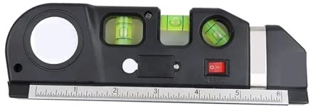 Niveau laser, Ensemble Complet De Niveau Laser 4-'1 Avec Trépied - Infrarouge, Ruban À Mesurer, Et Règle ', Kit Mesure Pro,pour le travail du bois(Set-1)
