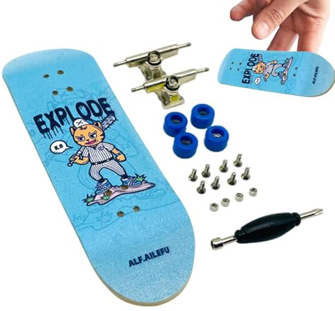 HohuzSruk Finger Skateboards Pro 100x30MM Maple Wood Fingerboard For Kids, Finger Board Skate Fingerboard Toy, Fingertip Sports, Comfortable Indoor Outdoor Fingerboards Toy For Office Workers