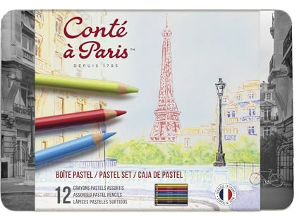 Contè À Paris - Scatola Metallo 12 Matite Pastello
