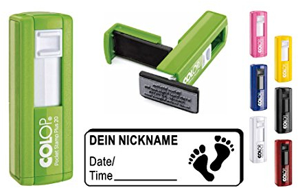 Geocaching Stempel Feet Geocaching Stamp Rectangular 37 x 14 mm Rubber Stamp