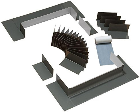 VELUX ECL 3446 0000C Skylight Flashing, 3446 Low-Profile Shingle Roof Flashing w/Adhesive Underlayment for Curb Mount Skylights