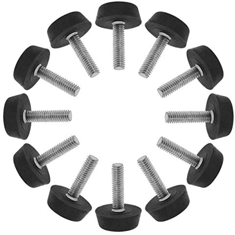 sourcing map Nivellierfüße Leveler Boden Schutz Tisch für Tischbein 12 Stk. M6 x 22 x 22mm