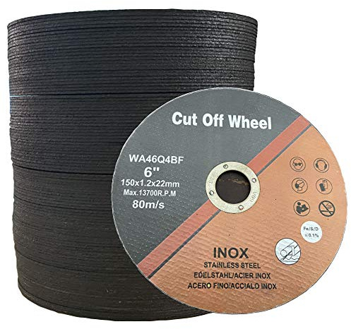 50 PCS Cut Off Wheel 6 Inch 6 x.047 x7/8 Cutting Disc for Angle Grinder Ultra Thin Metal & Stainless Steel