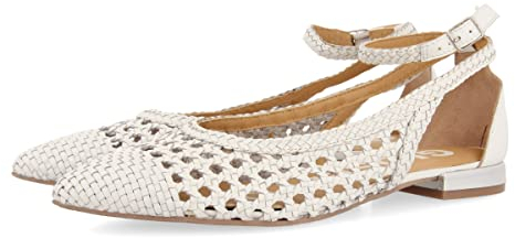 GIOSEPPO Dell Damen Ballerinas mit feiner Spitze, Blau, weiß, 38 EU