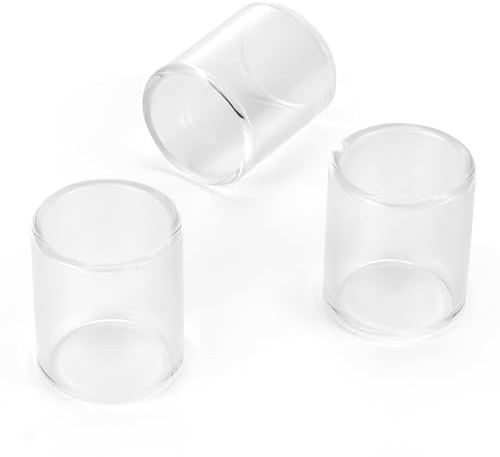 Swhmc 3pcs Guitar Slide - Glass Slide for Electric/Acoustic Guitar, Durable Lightweight Finger Slide Bottleneck, Transparent Guitar Slides