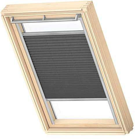 VELUX Original Dachfenster Plissee für SK08, Graphit, mit Grauer Führungsschiene
