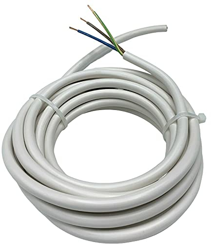 NYM-J 3 x 1,5 mm² – Cable eléctrico para ambientes húmedos, 3 hilos, 1,5 mm2-3, 5-10, 15, 20 metros, tamaño: 15 metros
