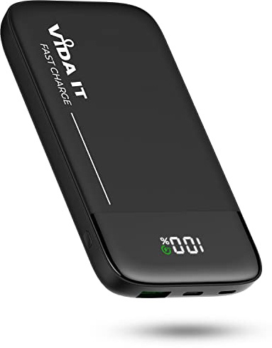 Vida IT Långvarig powerbank för uppvärmd jacka väst kläder med digital skärm 10 000 mAh supersnabb batteripaket telefonladdare för iPhone 11 12 13 Pro Max Samsung Galaxy S22 S21 Ultra PD QC 22,5 W
