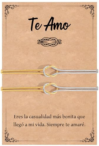 YELUWA Bracciale Di Coppia, Regali Di Coppia, Ti Amo Braccialetto Per Coppia In 100 Lingue, Regalo San Valentino Per Lei Lui, Regali Di Anniversario Per Fidanzato Fidanzata-ES