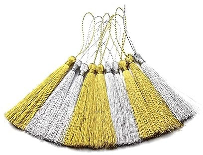 Operitacx 30 Piezas Oro Linterna Conmemorativa Cortinas Bohemias Cortinas Doradas decoración Marcador de borlas Colgantes de Ventilador Manual aretes Tirantes Llavero Decorar