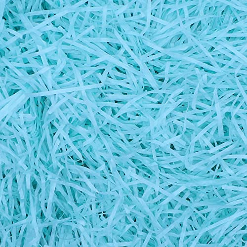 200g Riempimento di Rafia per Cesto Regalo Triturato Riempimento di Carta Regalo per Riempimento di Cesto Regalo e Incarto Regalo per Decorazioni di Scatole Regalo (Ciano)