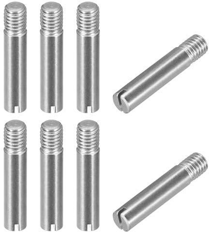 sourcing map 8 perni cilindrici scanalati M8 x 40 mm in acciaio inox 304 tassello filettatura esterna perno di posizionamento per mobili armadi