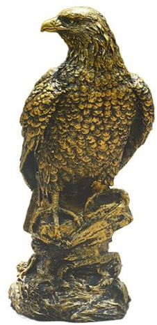 Stgbcst Figura de águila calva, pintada a mano, águila marina africana, halcón peregrino, aprox. 29 cm, exploración de la vida silvestre alada y aprendizaje de comportamiento animal (estilo 1)