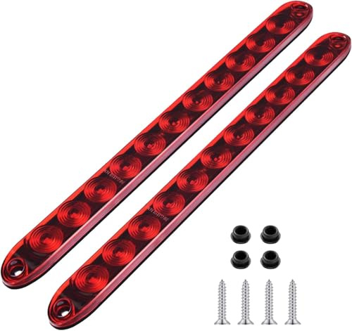 joonnair 2 Fanale Posteriore del Freno del Rimorchio, 12-24 V Terza Luce di Stop, Fanali Posteriori Rimorchio, Luce di Stop per Rimorchio di Camion, UTV, ATV, Terzo Stop
