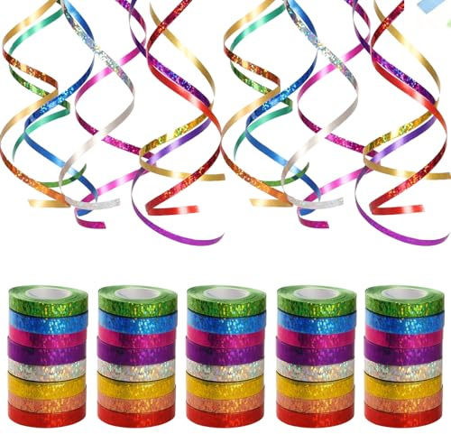 400 metri stelle filanti colorate in diversi colori, perfette per feste e celebrazioni, ideali per decorazioni di feste, matrimoni e Capodanno