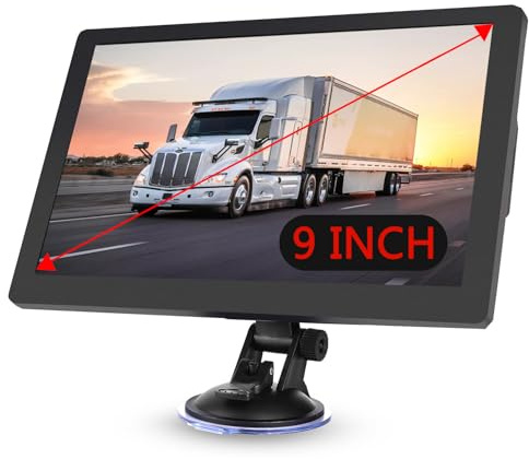 Sat Nav for Car Truck | 9 Inch 2026 UK & Europe Maps with Free Lifetime Updates | Voice Guidance, Speed Camera Alerts, Lane & Postcode Assist | Offline GPS Navigation, Easy to Use