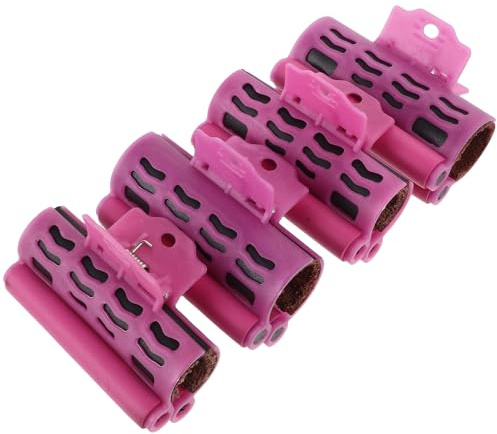 PENIKOKO Pinzas Resistentes al Calor para Rulos de Cabello, Clips Aislantes Termorreguladores Grandes y Pequeños 4 Piezas, Protección Térmica para Peluquería y Uso en Viaje,