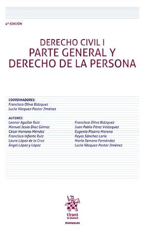 DERECHO CIVIL I PARTE GENERAL Y DERECHO PERSONA 4ª EDICION