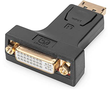 DIGITUS DisplayPort Grafik Adapter, DP zu DVI-I (24+5), WQXGA, 2560 × 1600 Pixel, Schwarz