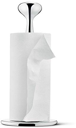 Georg Jensen Kitchen Roll Holder in Stainless Steel - Mirror Polished Finish - Paper Towel Dispenser by Alfredo Häberli