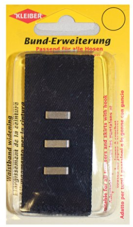Kleiber 2,5-5 cm Bunderweiterung mit Haken und Ösen, schwarz