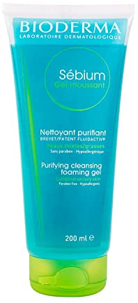 BIODERMA Sébium Gel Moussant – Nettoyant purifiant doux – Élimine l’excès de sébum et les impuretés – Peaux mixtes à grasses – Prescrit par des dermatologues – Tube 200 ml