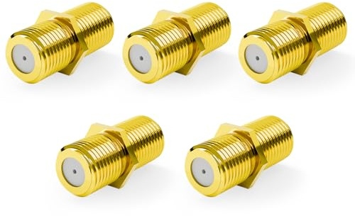 VCE F-koppling guldpläterad F-typ koaxial RG6-kontakt, kabelförlängningsadapter