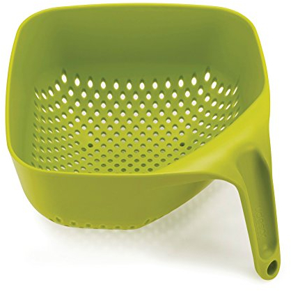 Joseph Joseph Colino Quadrato, Scolapasta, Setaccio per Alimenti, Resistente al Calore e Lavabile in Lavastoviglie, Verde