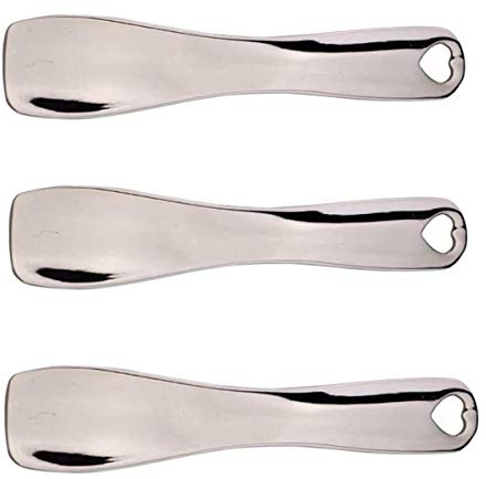 Furnrubden 3 Pcs Small Silver Zinc Alloy Makeup Spatula for Face & Eye Cream