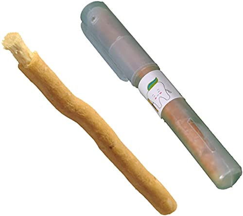Miswak Stick Natürliche Kaubare Zahnbürstenstäbchen Miswaak Siwak Bio-Holzzahnbürste Oral Natural Sewak Zahnaufheller mit Halter (01 Stück)