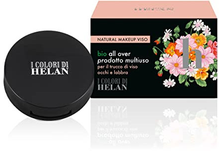 Helan - Blush in Crema Polveroso, Morbido e Sottile Ideale come Terra Make Up Viso, Labbra e Ombretto Occhi, Fard Make Up Multiuso con Finish Bronzer per Makeup Luminoso e Naturale, Trucchi Donna 9 ml